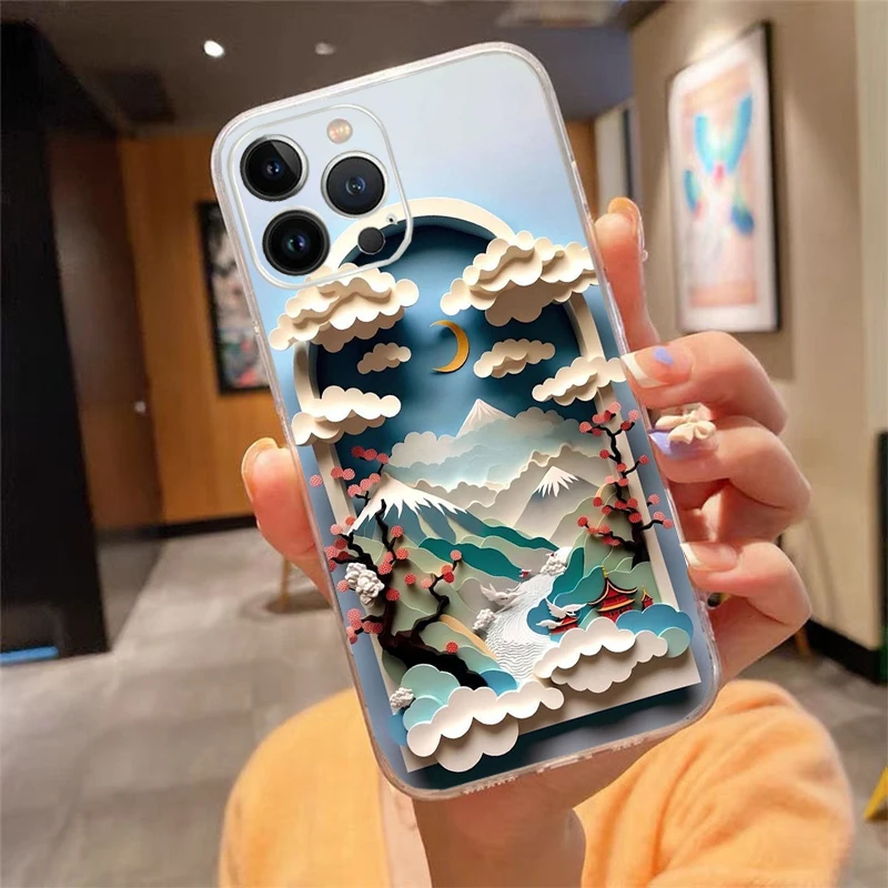 

Beautifull landscape Art Phone Case For iphone 17 Pro Max Air 16 15 14 13 Pro Max 15 16 Pro 15Plus