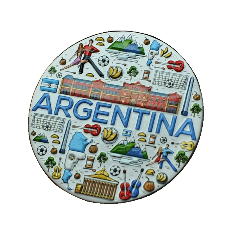 

Handmade Painted Argentina 3D Fridge Magnets Tourism Souvenirs Refrigerator Magnetic Stickers