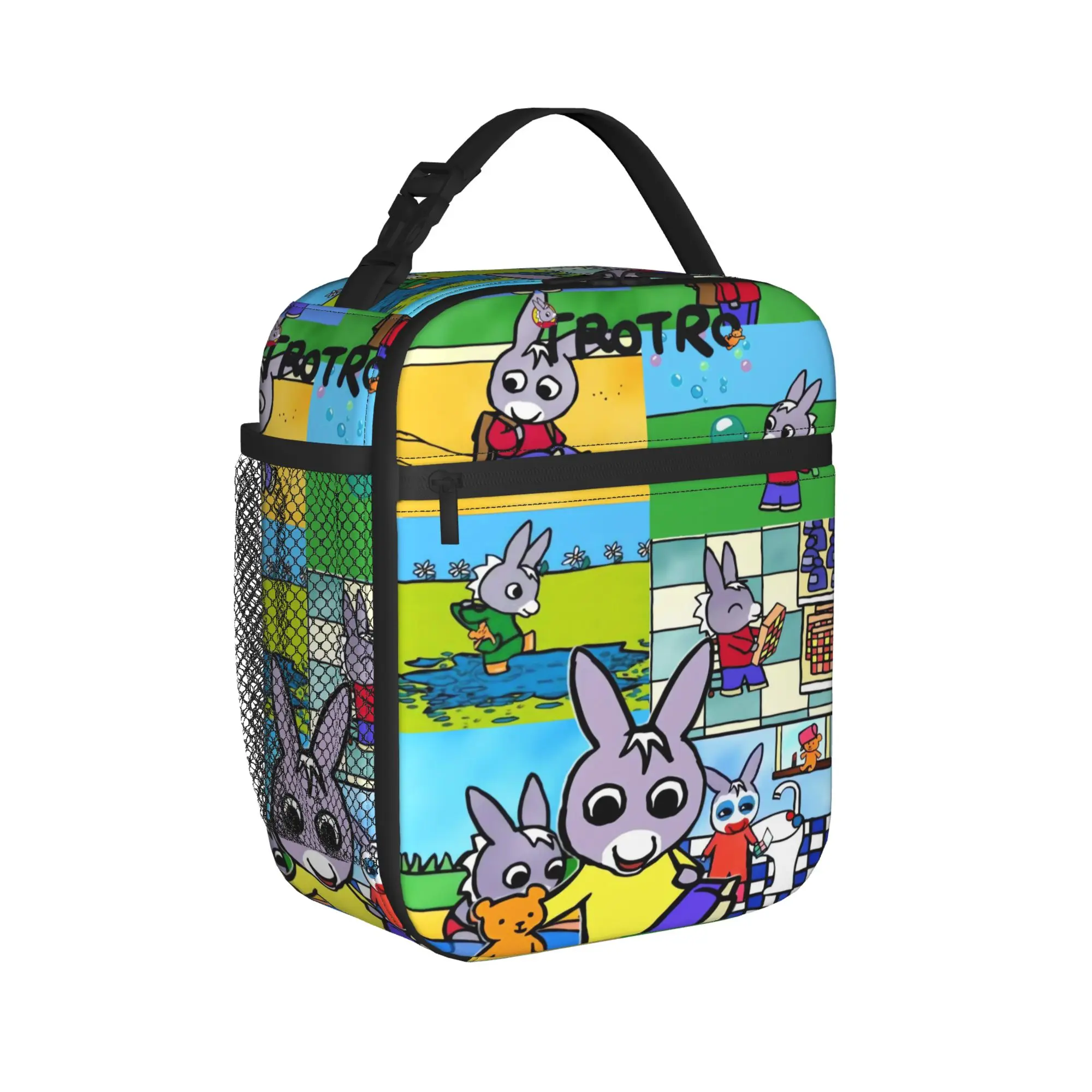 Happy Trotro Lunch Bag For Child  Print Lunch Box Leisure Picnic Cooler Bag Portable Insulated Oxford Tote Food Bags