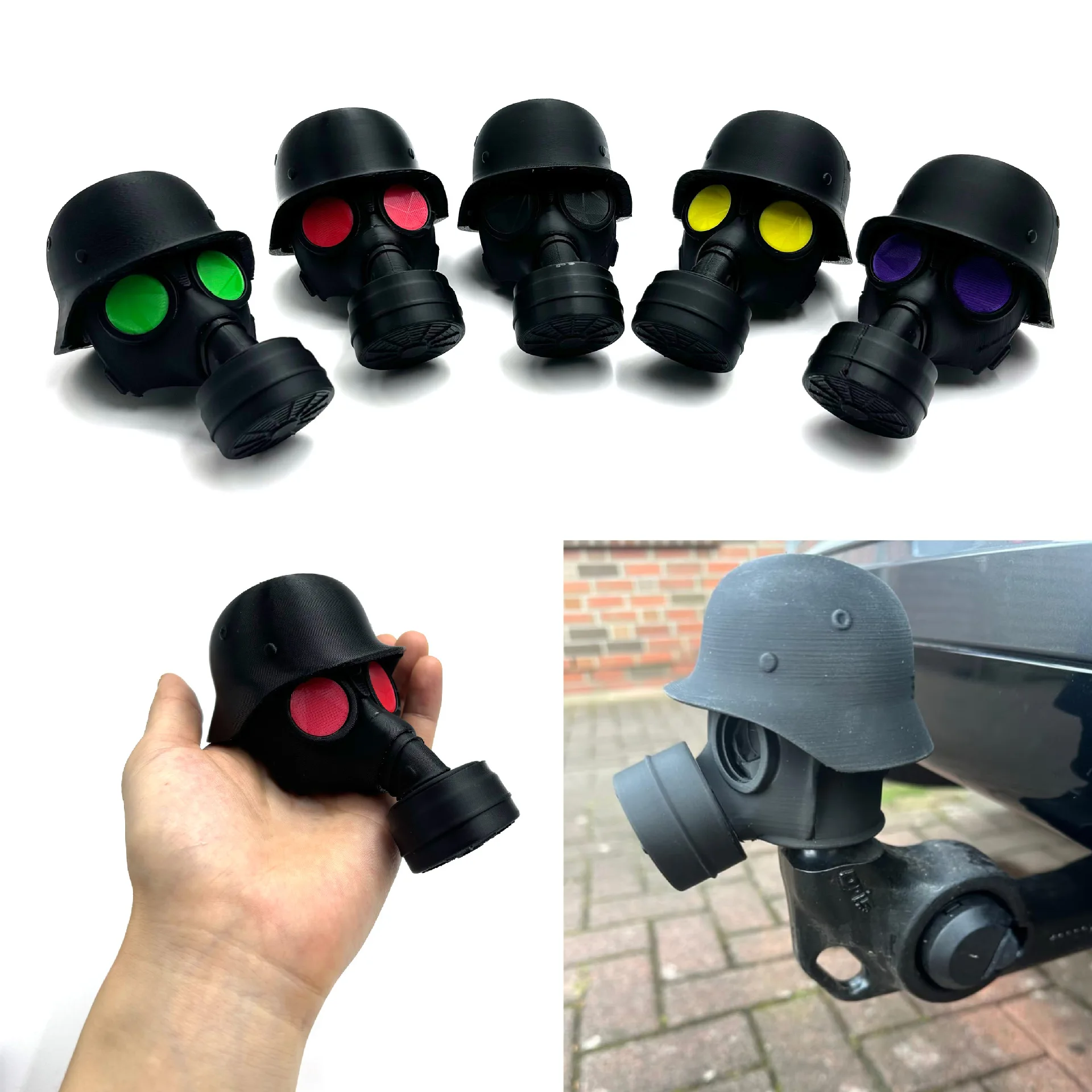 Gas Mask Cover Cap for Trailer Coupling Gas Filter with Screw Trailer Hub Bearing Dust Caps Protective Cap Tow Hitch Covers
