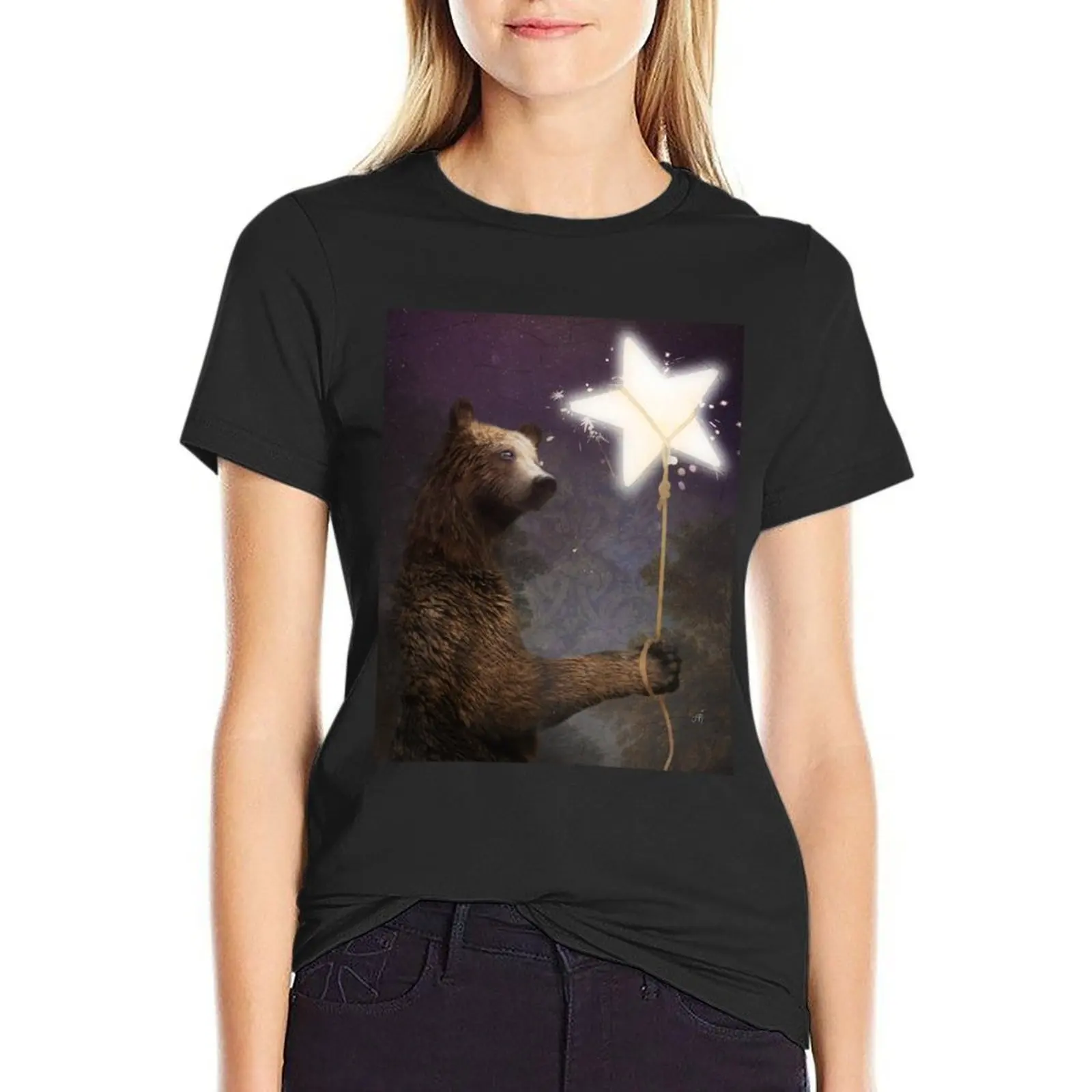 Wish upon a star T-Shirt Female clothing aesthetic clothes t shirt for Women