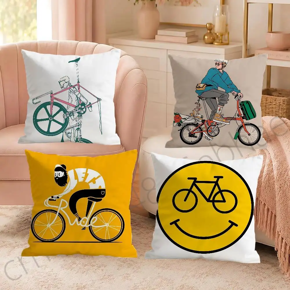 FOR Brompton LOGO Pillow Case Comfy Pillow Cover Cute Funny Pillowcases For Sofa Car Home Decor