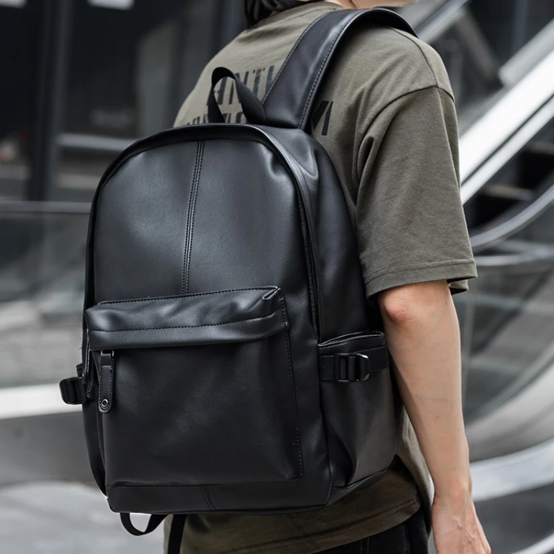 

Модный мужской рюкзак, роскошный мужской рюкзак из мягкой искусственной кожи, дорожные рюкзаки большой емкости, 15-дюймовые сумки для ноутбука, студенческая школьная сумка