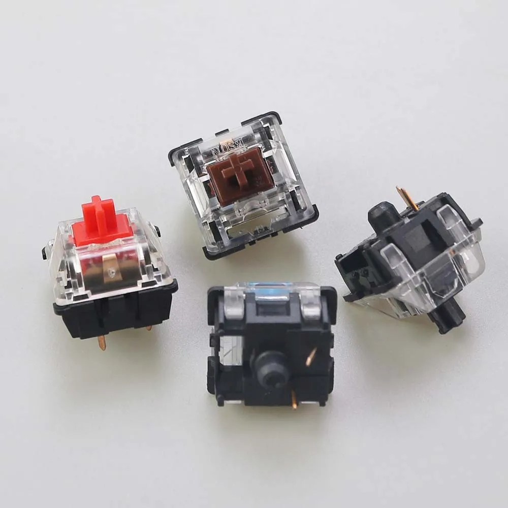 BSUN Switches Mechanical Keyboard Black Blue Brown Red Key Switch For CIY Sockets SMD 2pin Thin pins Compatible with MX switch