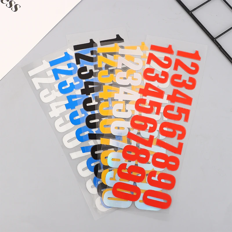(BF06)Car Glow In Number Sticker Luminous Digits Sticker Temporary Paking Phone Mailbox Tag Drawer Sign Hotel Door Plaque Label