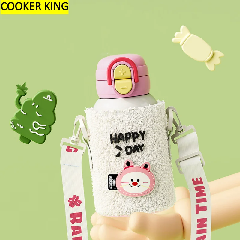 

COOKER KING 550 мл вакуумная изолированная бутылка для воды, кружка с соломенной крышкой, кофейная чашка из нержавеющей стали, дорожная термокружка для сока, чая с молоком