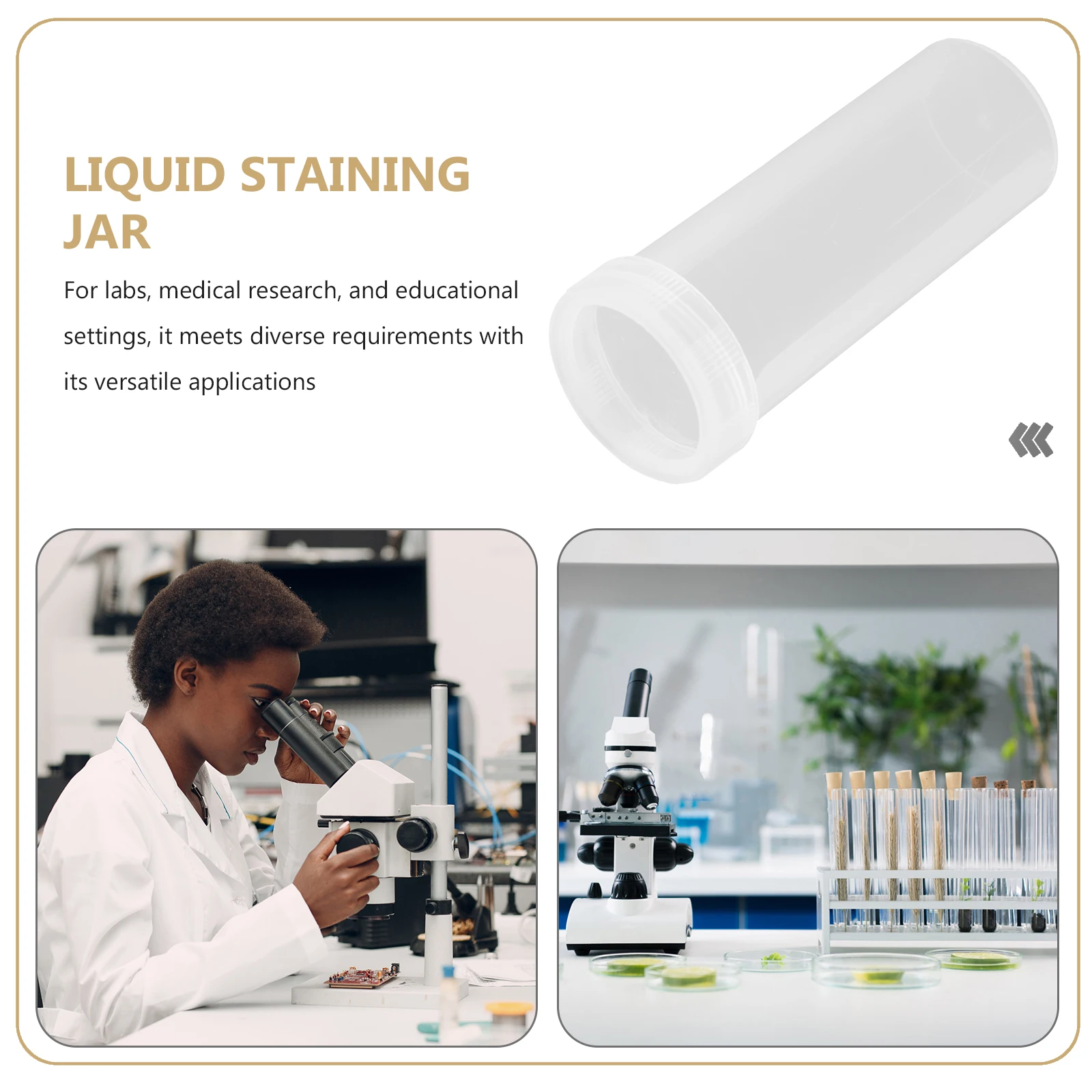 3pcs Staining Jar โปร่งใสย้อมสี Coplin สไลด์ใสขวดยาสไลด์พลาสติก Lab Vials คอนเทนเนอร์