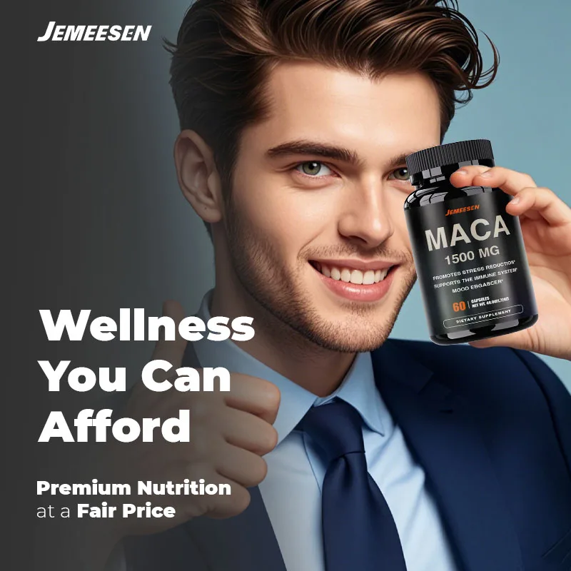 كبسولات جذور الماكا مع أشواغاندا والفلفل الأسود لتحقيق الحيوية والأداء والقدرة على التحمل والطاقة