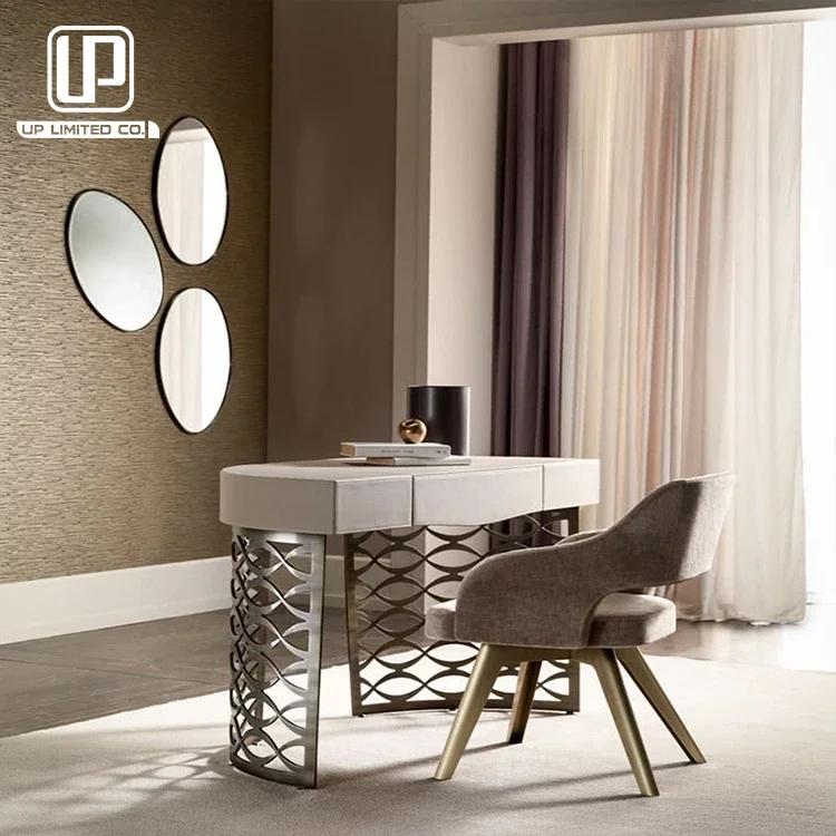 Customized Italian Minimalist Bedroom Furniture Set Modern Dresser Table Light Luxury Italian Style Dressing Table