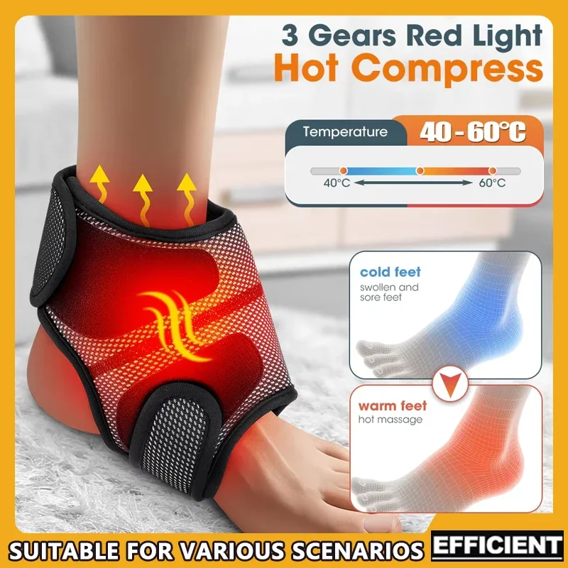 

Electric Ankle Foot Massager with Vibration And Hot Compress Smart Air Pressure Multifunctional Brace for Relaxation And Support