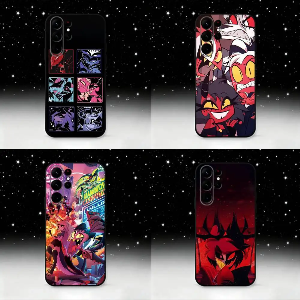 

Anime H-Helluva B-Boss Phone Case For Samsung S25,S24 Ultra,S20,S30 plus,S22 plus,S23,S30 Ultra 5G Silicone Black Shell