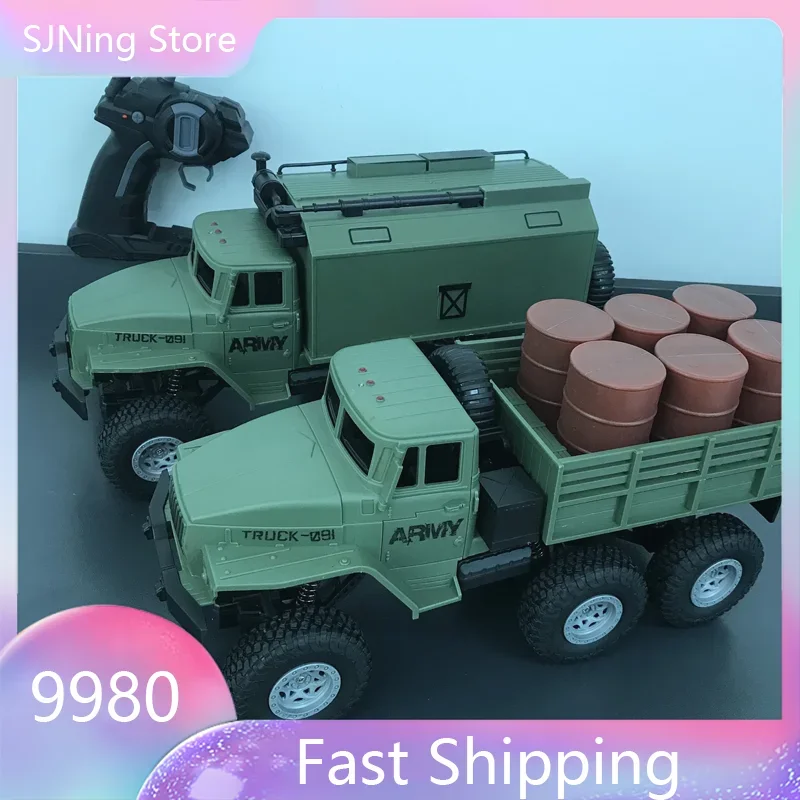 1:16 2.4Ghz 6WD RC Car Military Truck Crawler Command And Transportatin Off-road Climbing Vehicle Simulation Gifts Toys for Boys