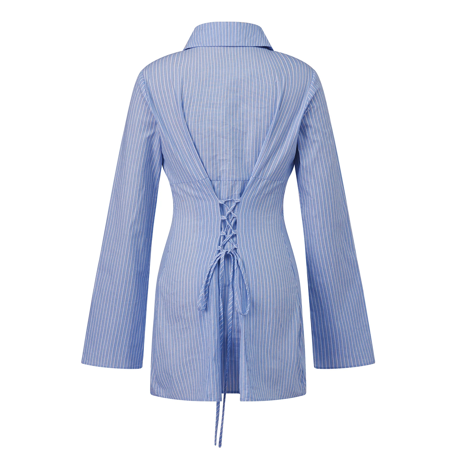 Summer Women's Y2K Shirt Dress Slimming Waist Short Skirt Mini Dress High Waistline Flirty Style Full Sleeve Regular Collar 10 S9adc648e4fdc4f1db37c8602a2d3b91ar