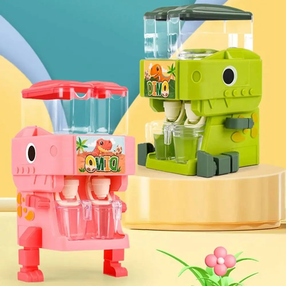 Faucet Cartoon With Cups Dinosaur Water Bottle Pump Mini Water Dispenser Simulation Kitchen Toy Dollhouse Drinking Fountain