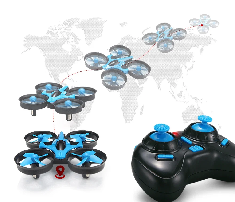 Jjrc Mini H36 Rc Drone Anti-tabrakan Helikopter Mode Tanpa Kepala 6 Sumbu 360 °   Flip Mainan Remote Control Drone Quadcopter untuk Anak-Anak