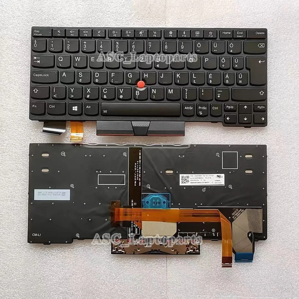 New Hungarian Magyar Keyboard for Lenovo Thinkpad X280 A285 X395 X390 , L13 Yoga / X13 Gen 1 , L13 Gen 2 Black , BACKLIT