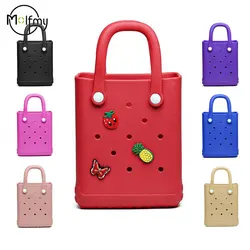 Mini BOLSA DE PLAYA impermeable de EVA, bolso de mano de verano, cesta de playa, Picnic, exterior, viaje, natación, vacaciones, compras, bolsos de hombro