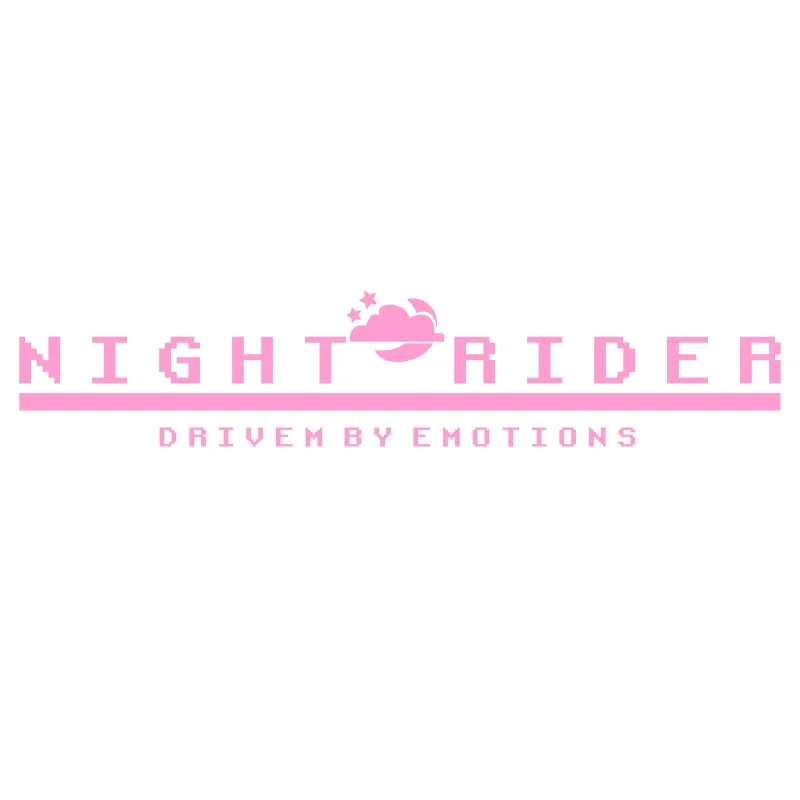 Night Rider for Car Sticker Decoration Windshield Banner JDM Stickers Sports Style External Accessories Waterproof Vinyl Decals