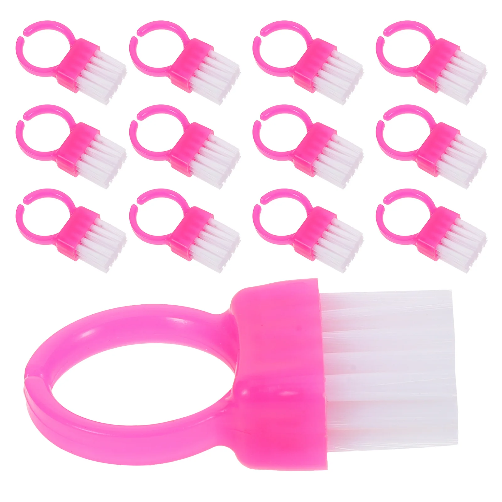 

100Pcs Plastic Nail Scrubbing Brush Hard Bristles Portable Comfortable Grip Fingernail Cleaning Device Home Manicure Tools