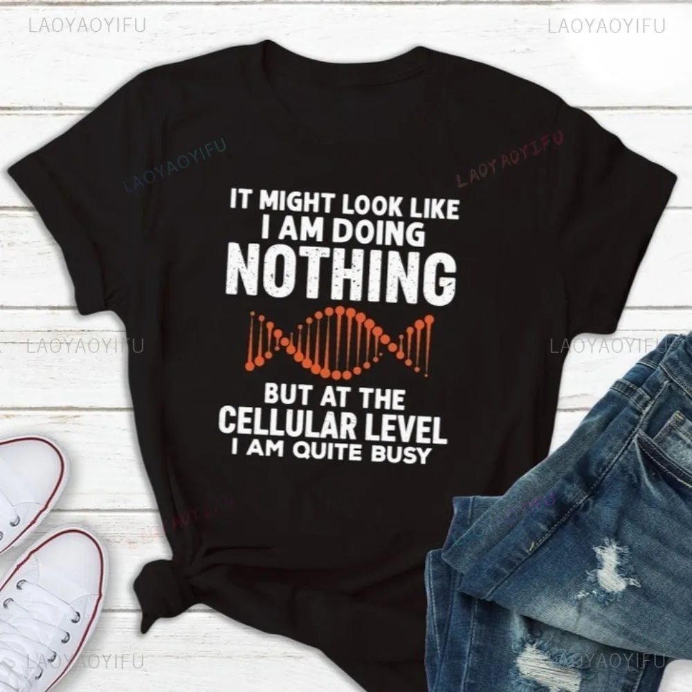 Microbiology Funny Science Lover Gift Tshirt Biologist Scientist Tshrit Humor Joke Casual Fashion Loose Harajuku Women Man Tees