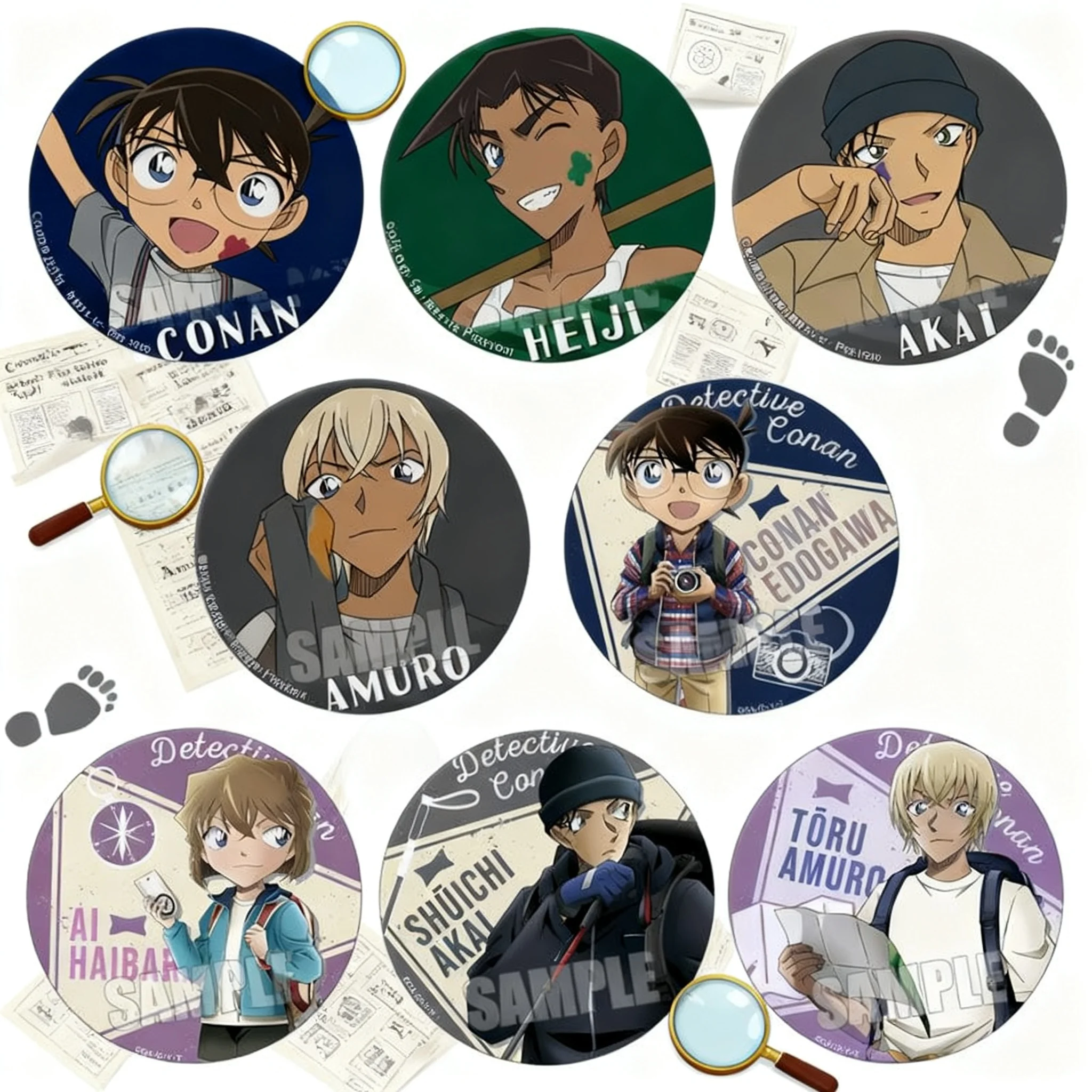 

Значок Аниме «Детектив Конан»: Акай Шуичи, Амуро Тоору, Хайбара Ай, Хаттори Хэйдзи. Брошь-значок. Товар в наличии. Быстрая доставка.