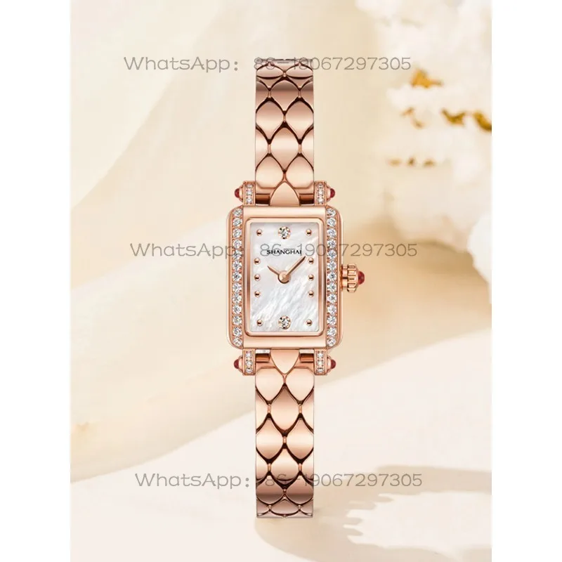 Time Island Watch 1 Store Shanghai Women's Magnolia Small Square Quartz Trend Fashion Automatic Movement Watch