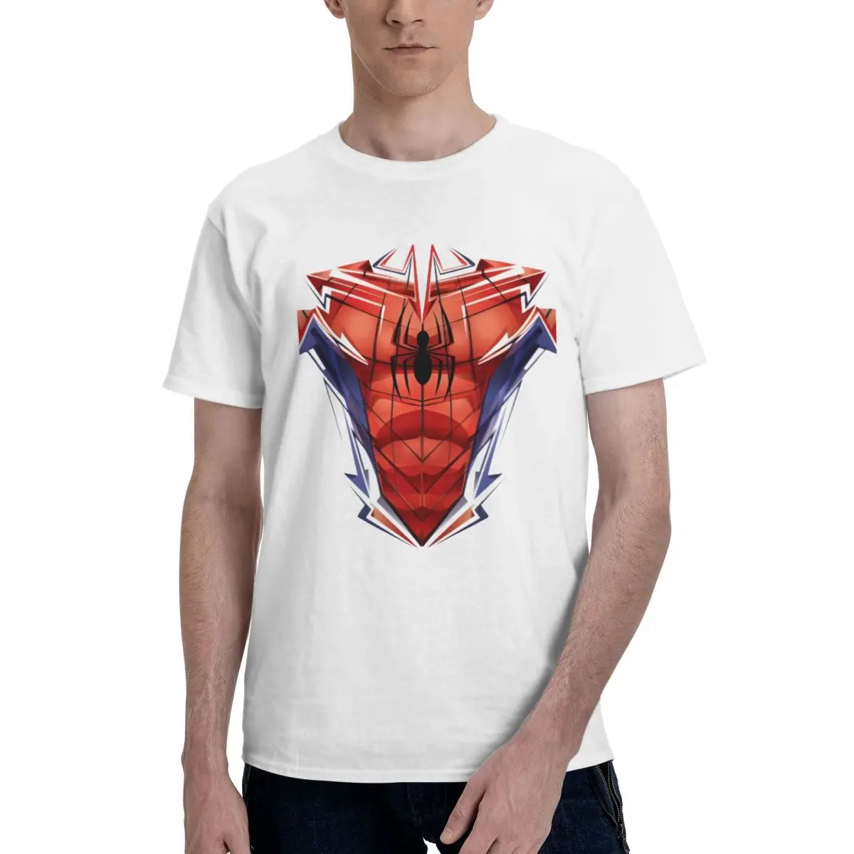 Spider Man T-shirt à manches courtes pour homme, T-shirt 100% coton, Top At