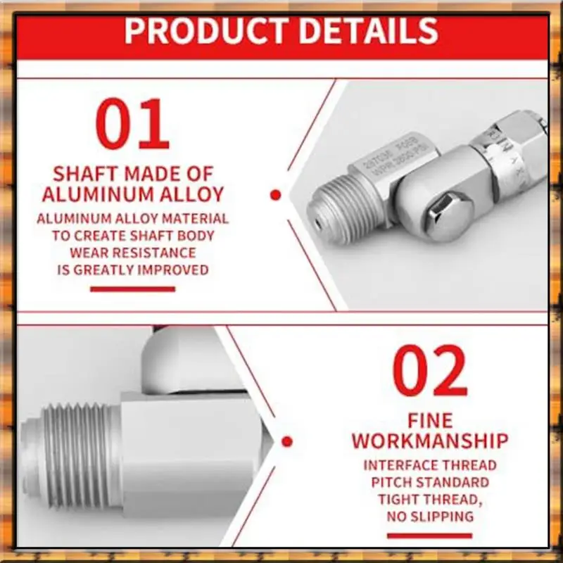 A78K New Airless Paint Spray Gunswivel Joint Compatible With 235486 7/8 Inch 300° Rotation Silver Metal 2 PCS