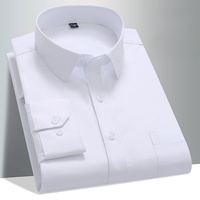 New Pure Cotton Men's Plaid Shirts Male Business Casual Long sleeve Shirt for Men Pocket Office White Blue Shirt S-7XL 8XL