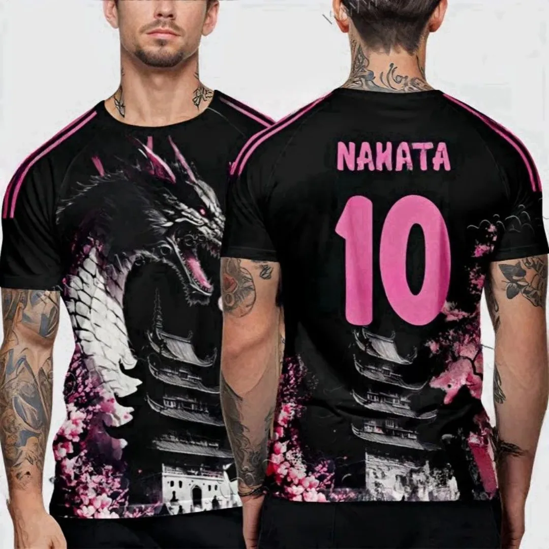 

2026 Новые японские футбольные майки с 3D принтом для мужчин, женщин и детей, летние повседневные спортивные майки на открытом воздухе, дышащие, повседневные, с коротким рукавом