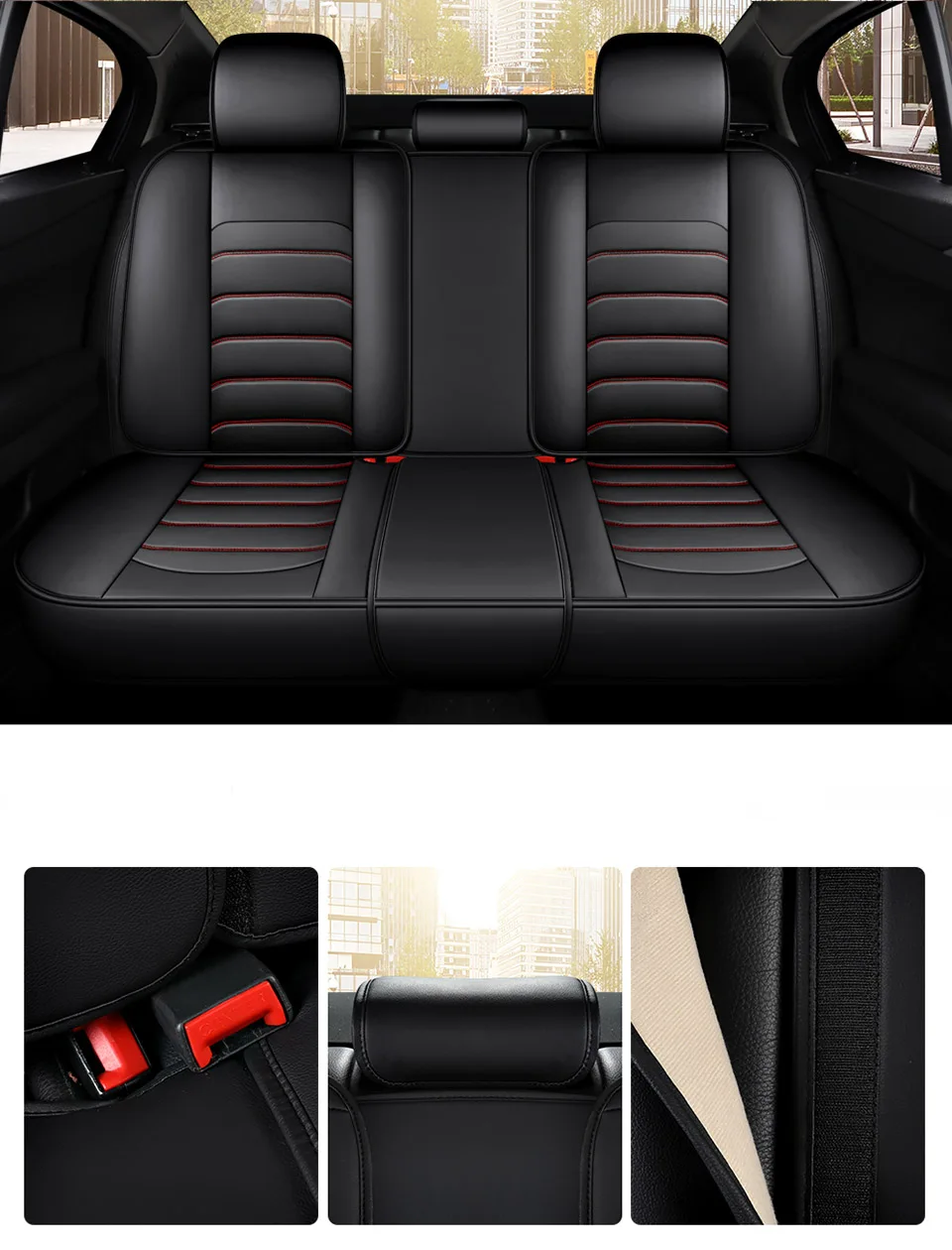 Leder-Sitzbezug für Skoda Octavia 2, Superb 3, Karoq, BMW E60, E61, Touring – Autozubehör, Innenraum, Dropshipping, Komplettset. – Detail 21