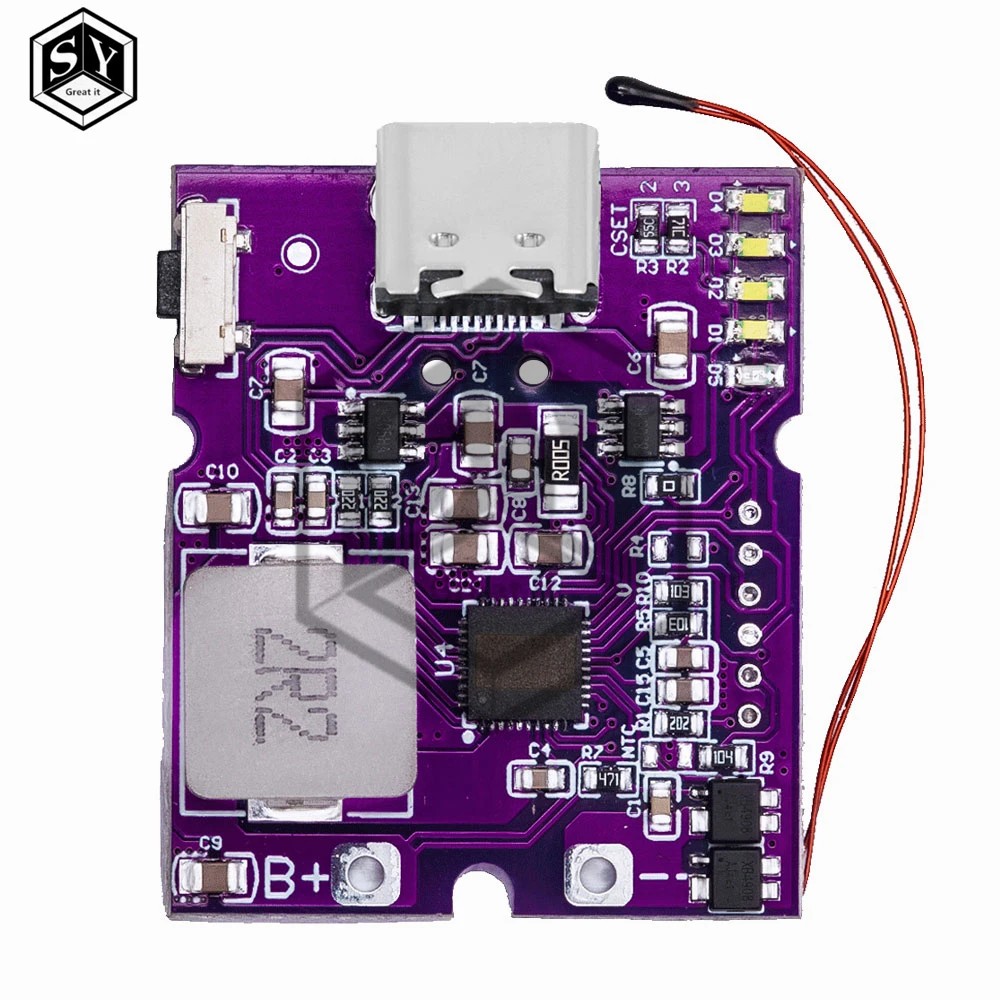 22.5W Power Bank Bidirectional Fast Charging Mobile Power Module Circuit Board With Digital/Light Type-C USB Suppor PD/QC3.0 2.0