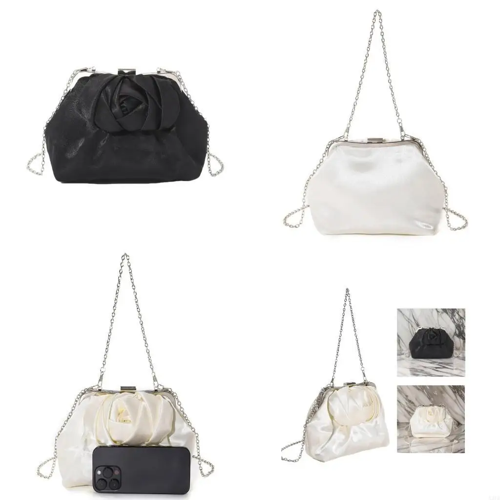 

Floral Handbag Clutch Shoulder Bag Evening Purse For Wedding And Party Accessory