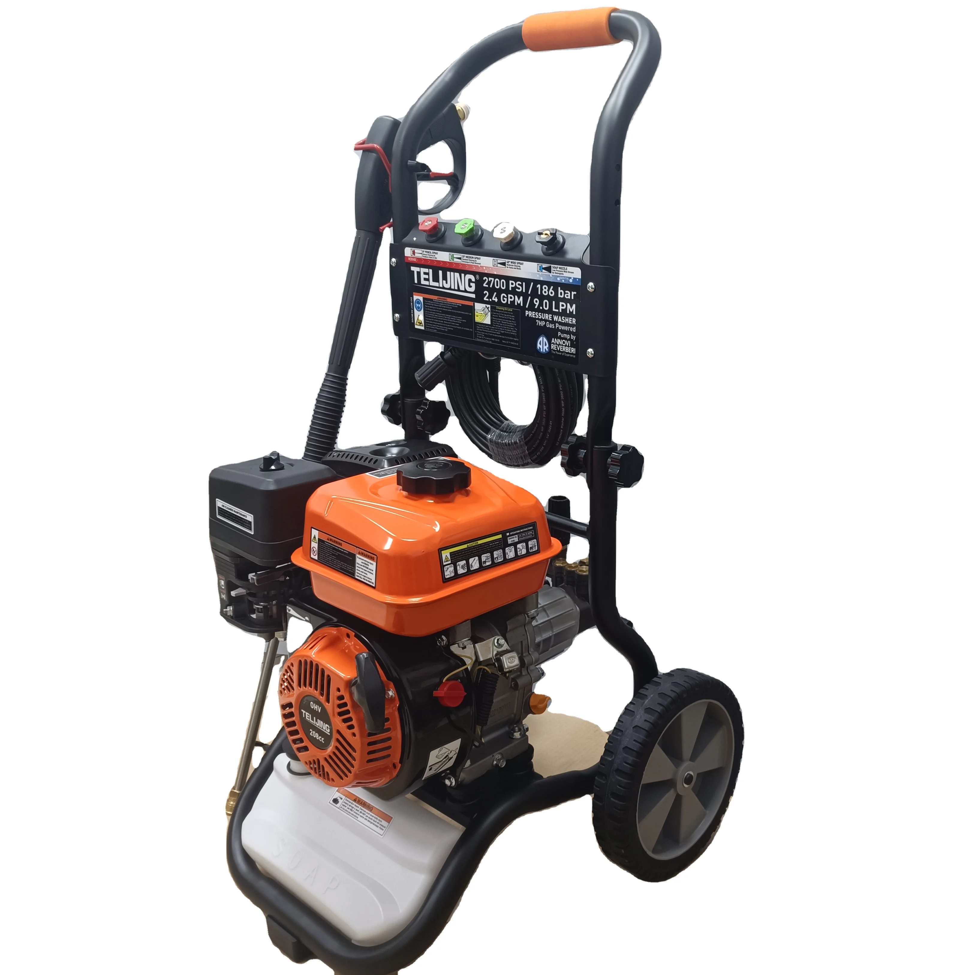 

Gasoline Car Washing Machine High Pressure Washing 3100PSI 4 Stroke Triplex Pump High Pressure Washer
