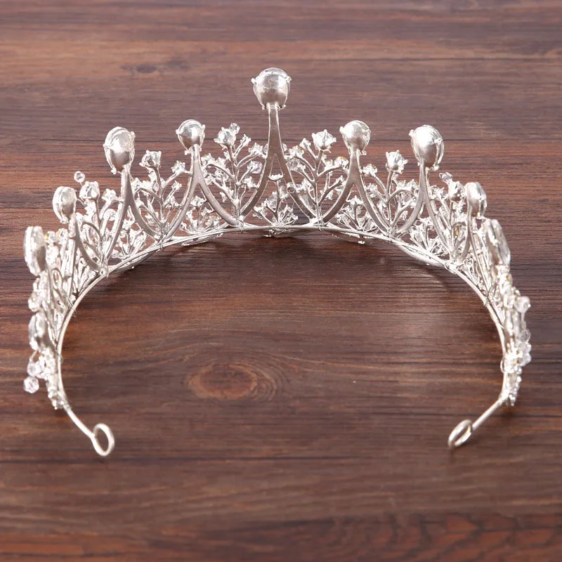 Nobel Floristic Crystal Rhinestone Tiara Crown Wedding Prom Bride\'s Headband Head Piece Hair Pins Wholesale Hair Accesso TEN