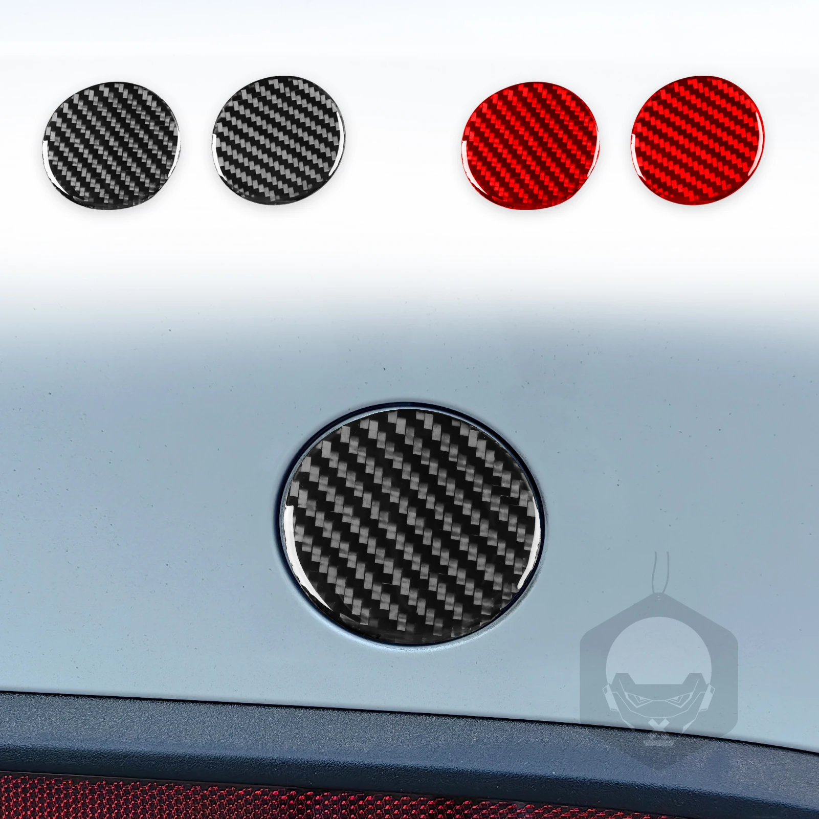 Real Soft Carbon Fiber For Tesla Model 3 2023-2025 Car Exterior Trim Accessories Front Rear Tow Hook Cover Decorative