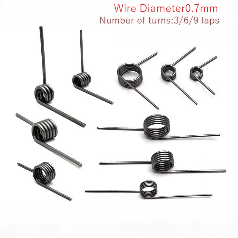 65MN Torsion Spring 60/90/120/180 Degree V-Shaped Spring Return Flip Hair Clip Trash Can Spring Wire Diameter 0.7mm