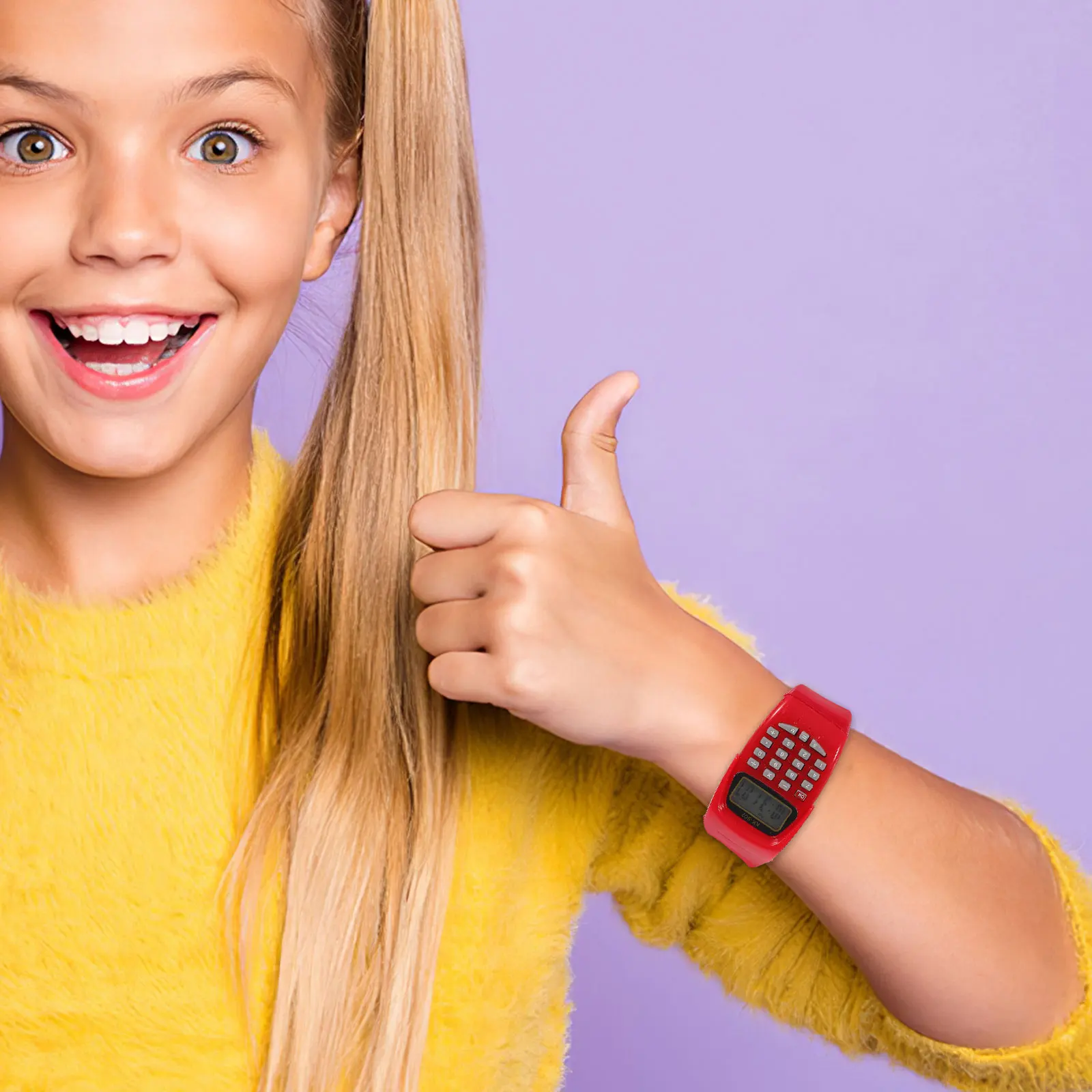 

2 Pcs Computer Table Toddler Boys Watch Little Girl Smart Calculator Watches for Men Kid Gifts Girls Waterproof Kids Number