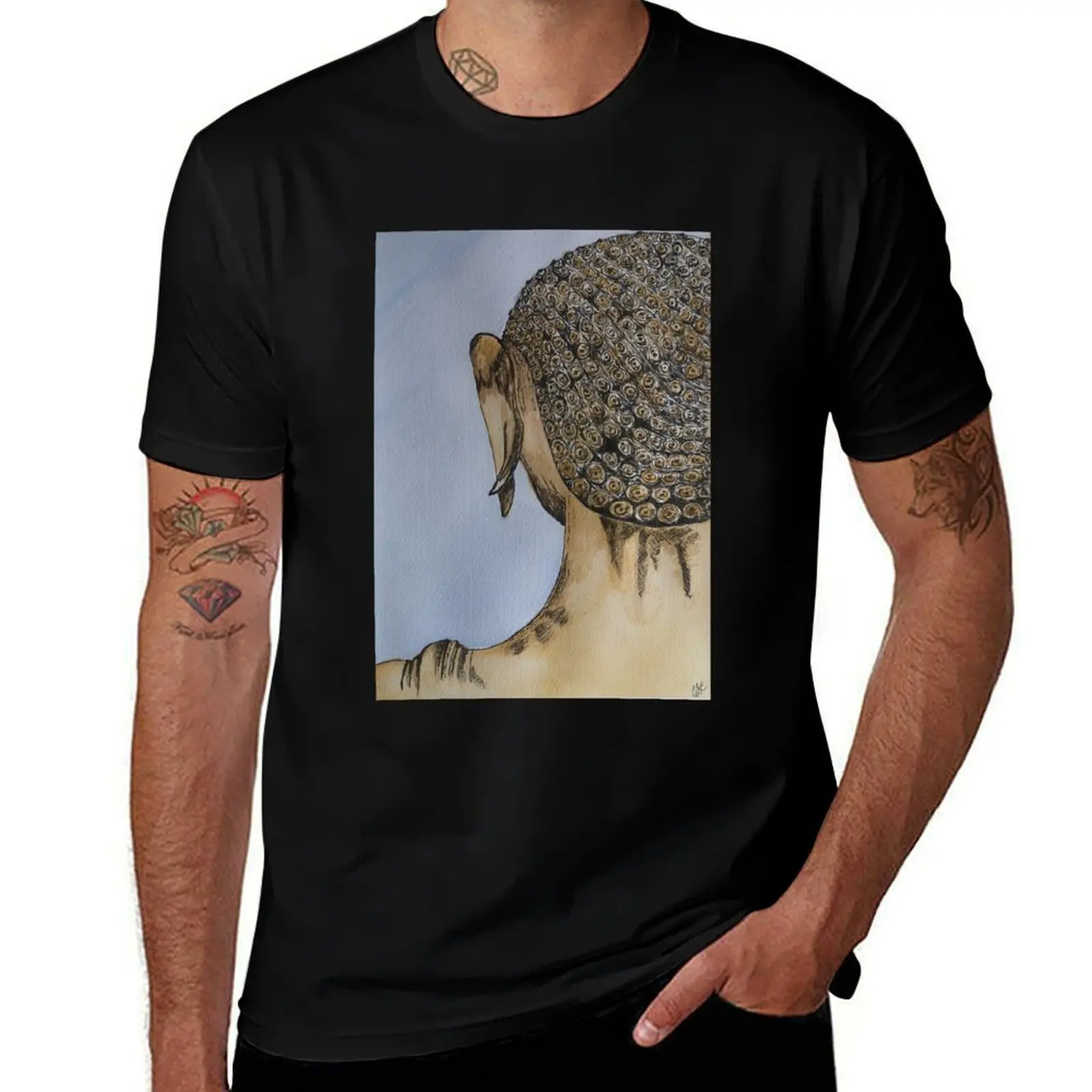 

Thai Buddha in colour T-Shirt customs design your own blue lock graphic shirts essential t shirt men clothings