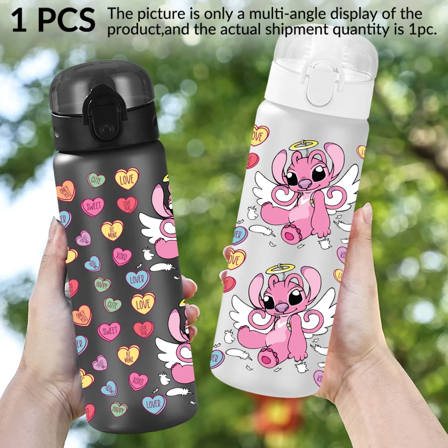 

1Pc Disney Angel Love Pattern 26oz Plastic Water Bottle Outdoor Sports Water Cup Birthday/Back To School Gift