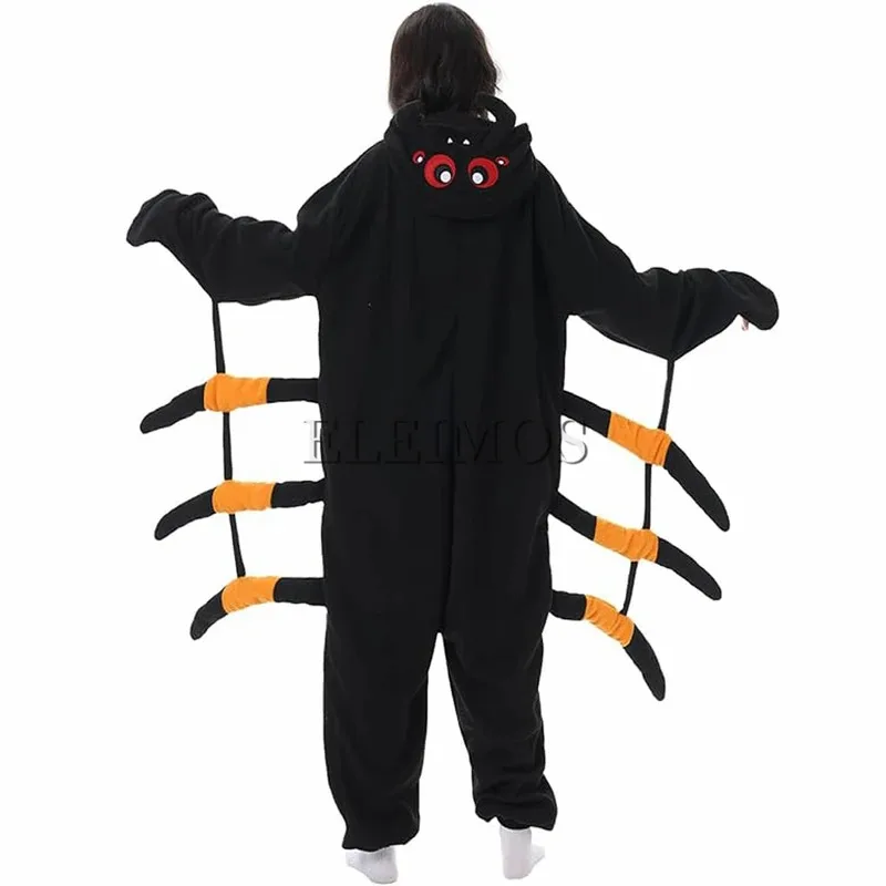 

ELEIMOS Halloween Onesie Spider For Women Men Adult Animal Kigurumis Pyjamas Cartoon Pajama Homewear Cosplay Costume