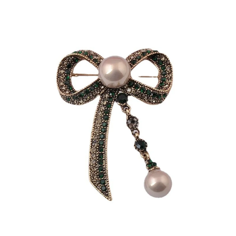 1Pcs Pearl Bow Brooch Pin, Practical Accessory For Scarves, Sweaters, Blazers, Pins That Can Prevent Exposure, Fashion Ornament