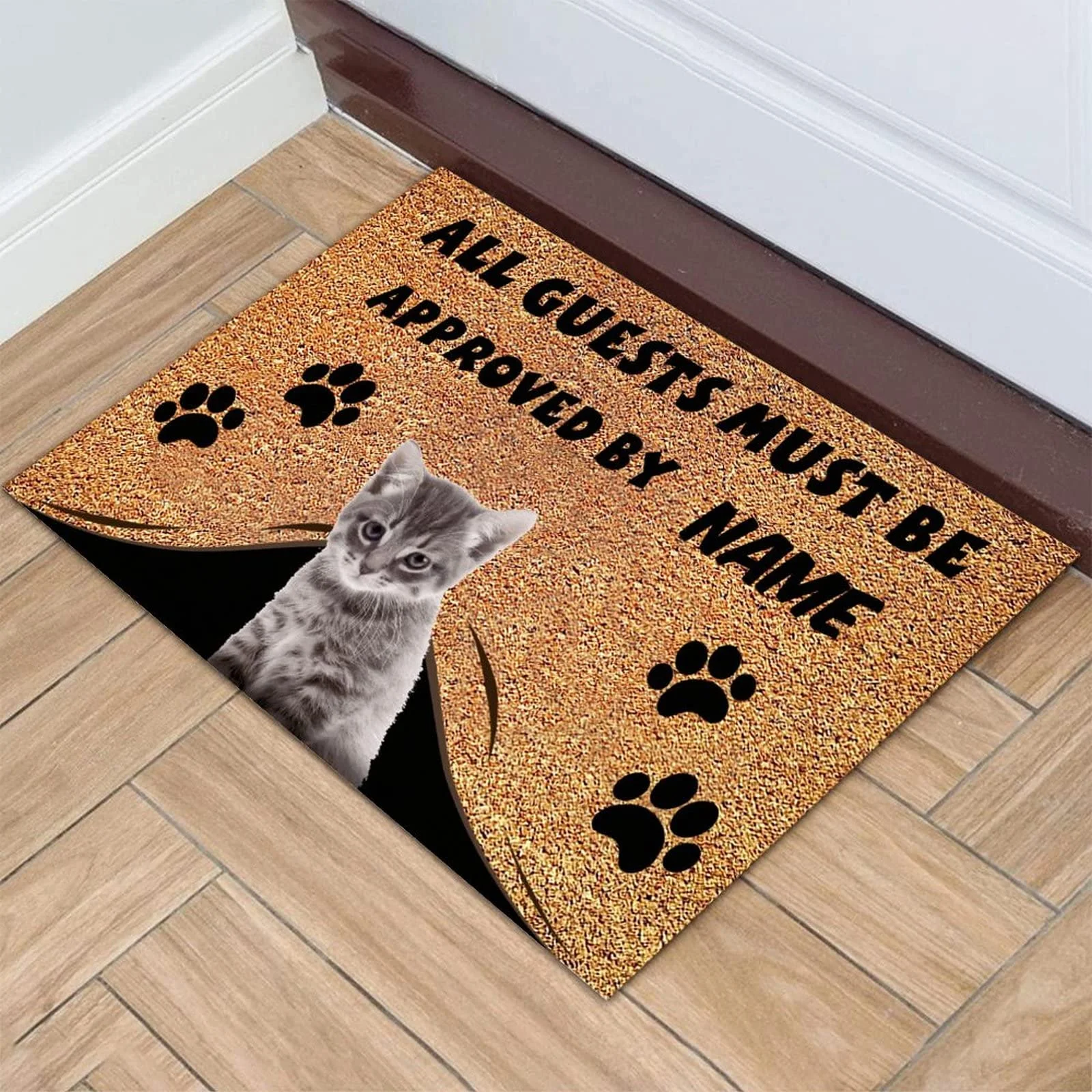Entrance Cat Doormat Bedroom Kitchen Home Anti Slip Door Mat Cat Enthusiasts Decorate Their Homes with Carpets