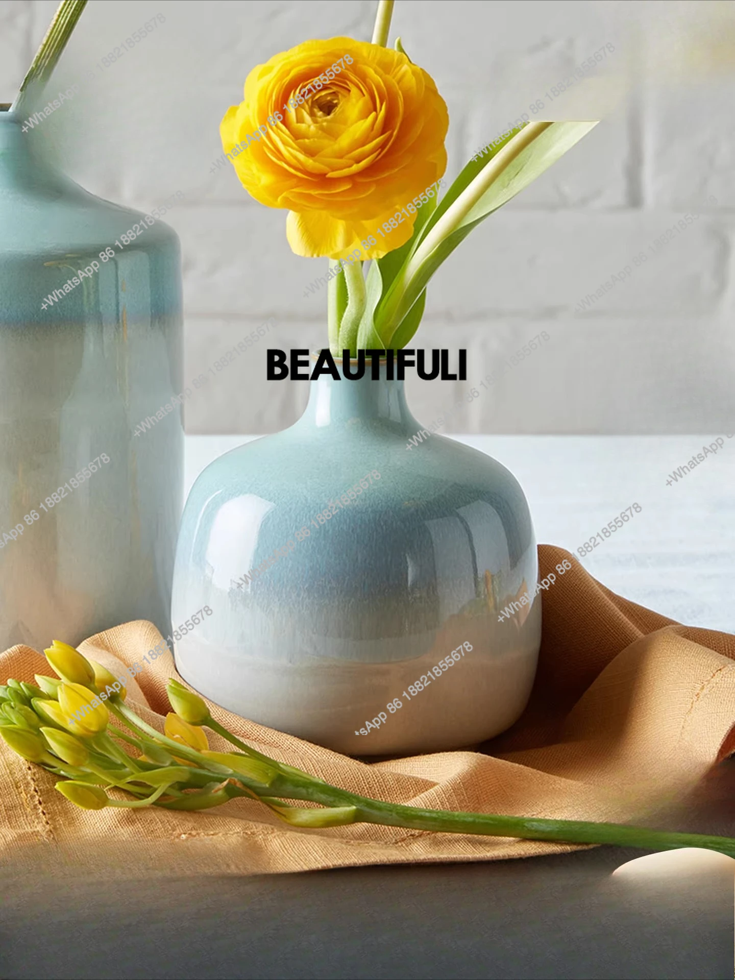 Ink vase home decoration ornament flower arrangement art home decoration ornament