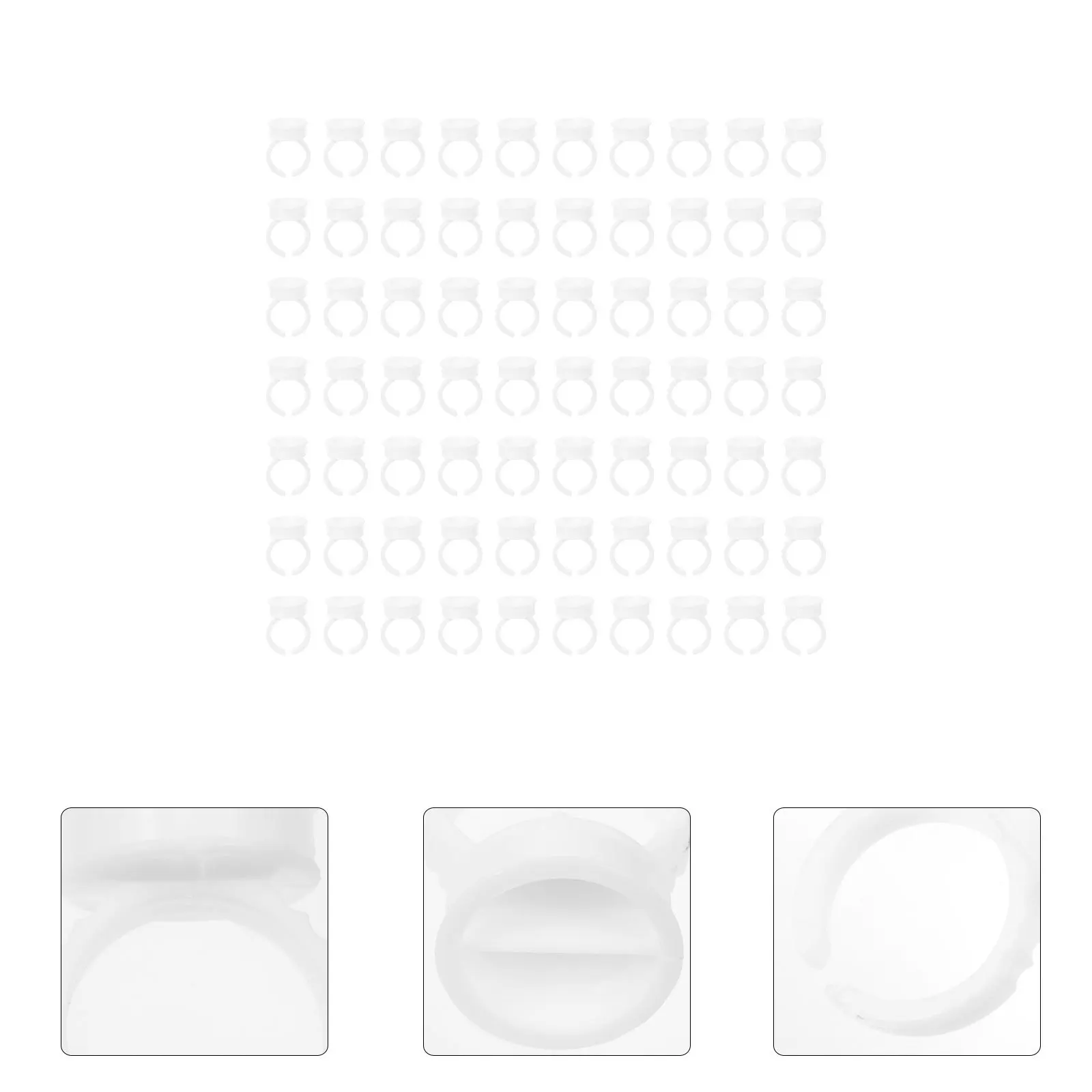 

500Pcs Disposable Eyelash Glue Rings for Pigment Ink Cup Holder Professional Beauty Salon DIY Use Pigment Ring Cups
