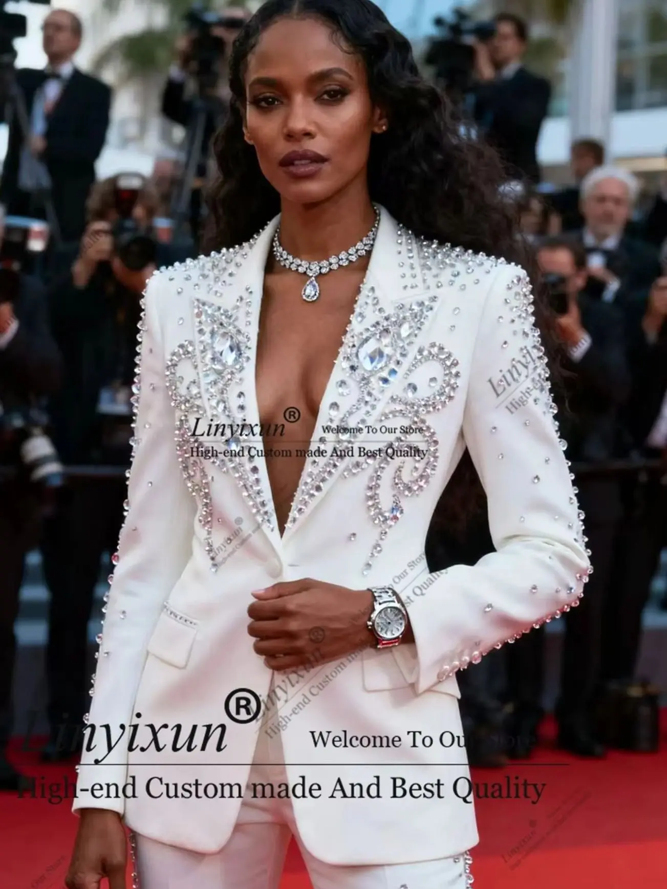 

Unique sparkle design mod Rhinestones Customized Women's Suit 2 Pieces пиджак женски Slim Womens Clothing Pant