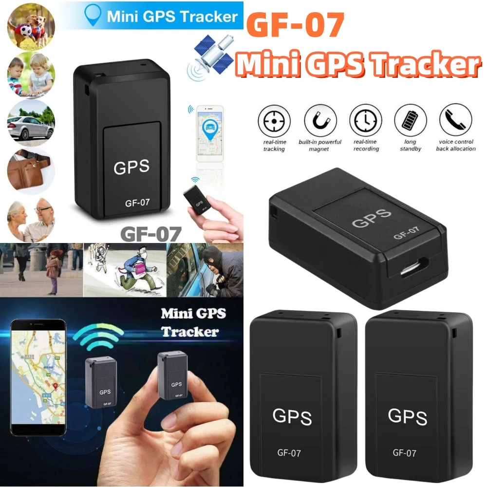 

Mini GF07 Magnetic Car Tracker GPS Real Time Tracking Locator Device Magnetic GPS Tracker Real-time Vehicle Locator Pet Tracker