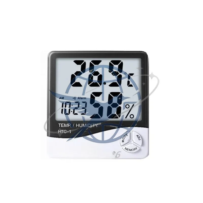 HTC-8 Thermohygrometer HTC-1 Large Screen Digital Display Indoor Household Backlight Electronic Luminous Thermometer