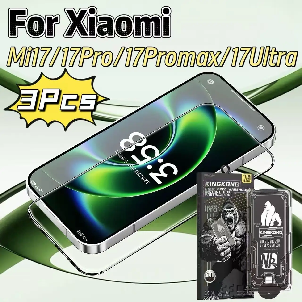 

Защитная пленка для экрана Xiaomi 17 Ultra, 17 Pro Max, 17 Pro, 17 HD, твердость 9H, без пузырьков и пыли, 3 шт. в упаковке