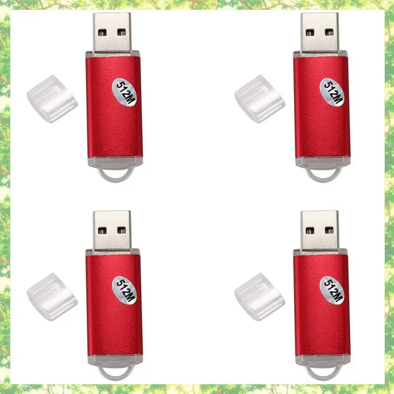 Smart-4X USB 2.0 Flash Memory Stick Pen Drive تخزين الإبهام اللون: أحمر السعة: 512 ميجابايت